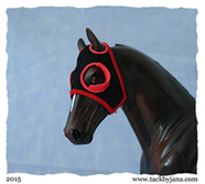 Blinker hood for model horses made by Jana Skybova